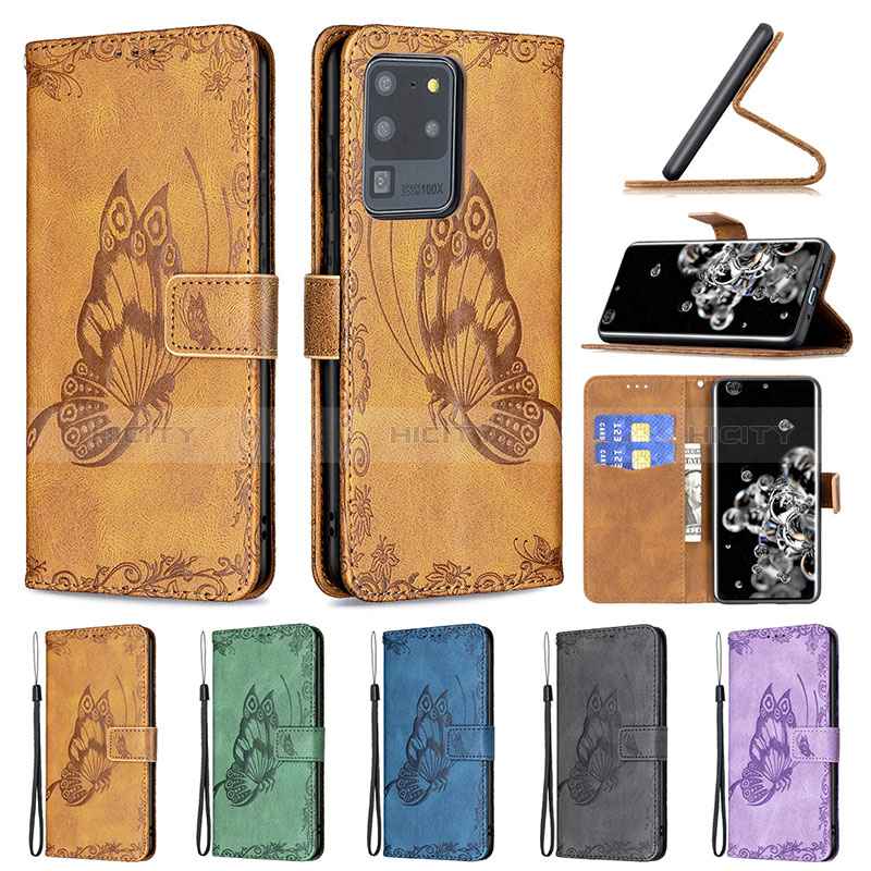 Coque Portefeuille Papillon Livre Cuir Etui Clapet B02F pour Samsung Galaxy S20 Ultra 5G Plus