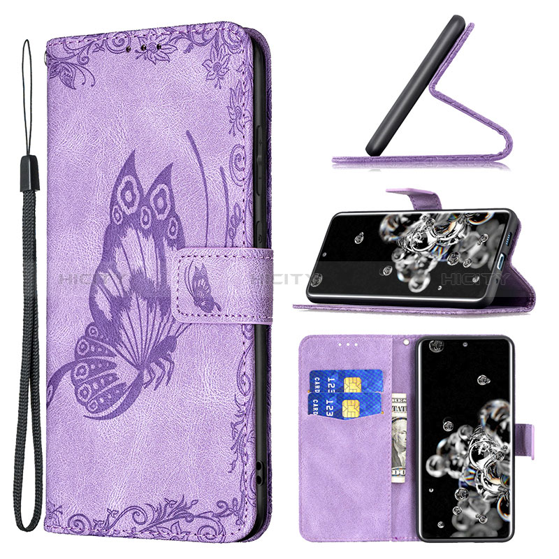 Coque Portefeuille Papillon Livre Cuir Etui Clapet B02F pour Samsung Galaxy S20 Ultra 5G Plus