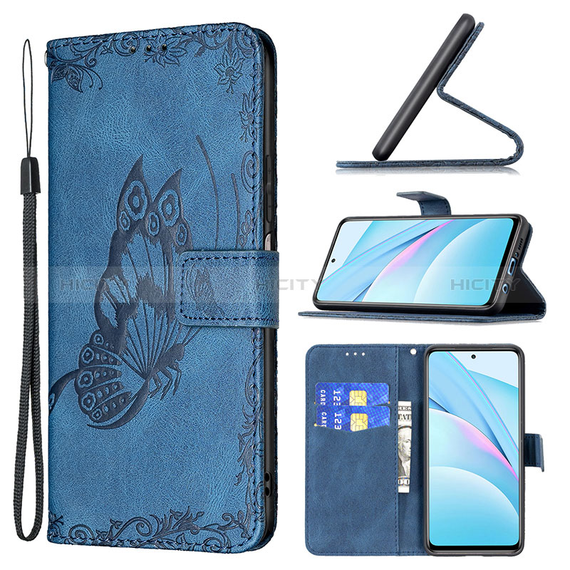 Coque Portefeuille Papillon Livre Cuir Etui Clapet B02F pour Xiaomi Mi 10T Lite 5G Plus