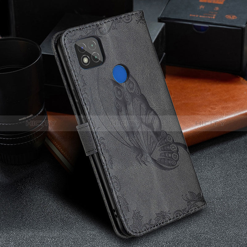 Coque Portefeuille Papillon Livre Cuir Etui Clapet B02F pour Xiaomi POCO C3 Plus