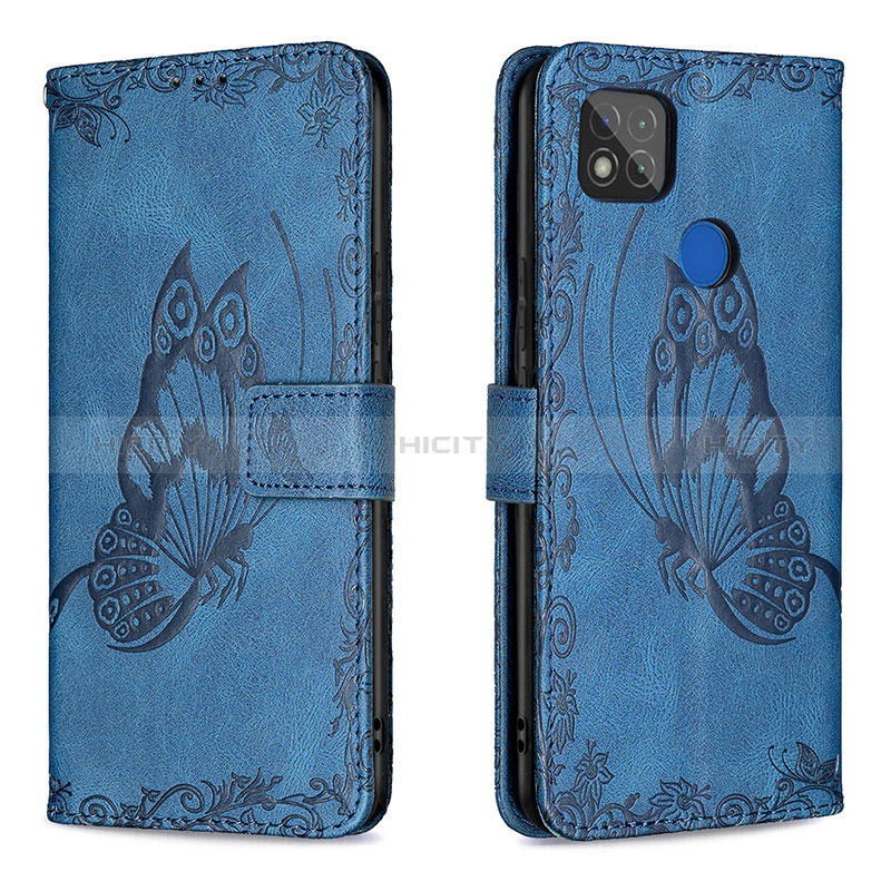 Coque Portefeuille Papillon Livre Cuir Etui Clapet B02F pour Xiaomi POCO C3 Plus