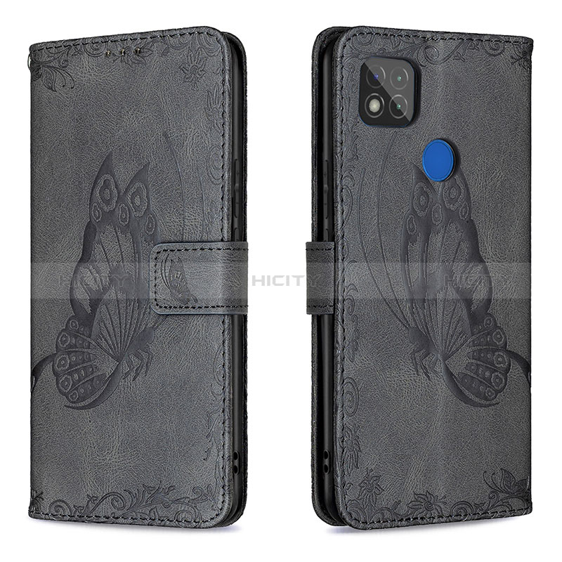 Coque Portefeuille Papillon Livre Cuir Etui Clapet B02F pour Xiaomi POCO C3 Plus