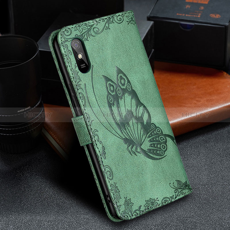 Coque Portefeuille Papillon Livre Cuir Etui Clapet B02F pour Xiaomi Redmi 9i Plus