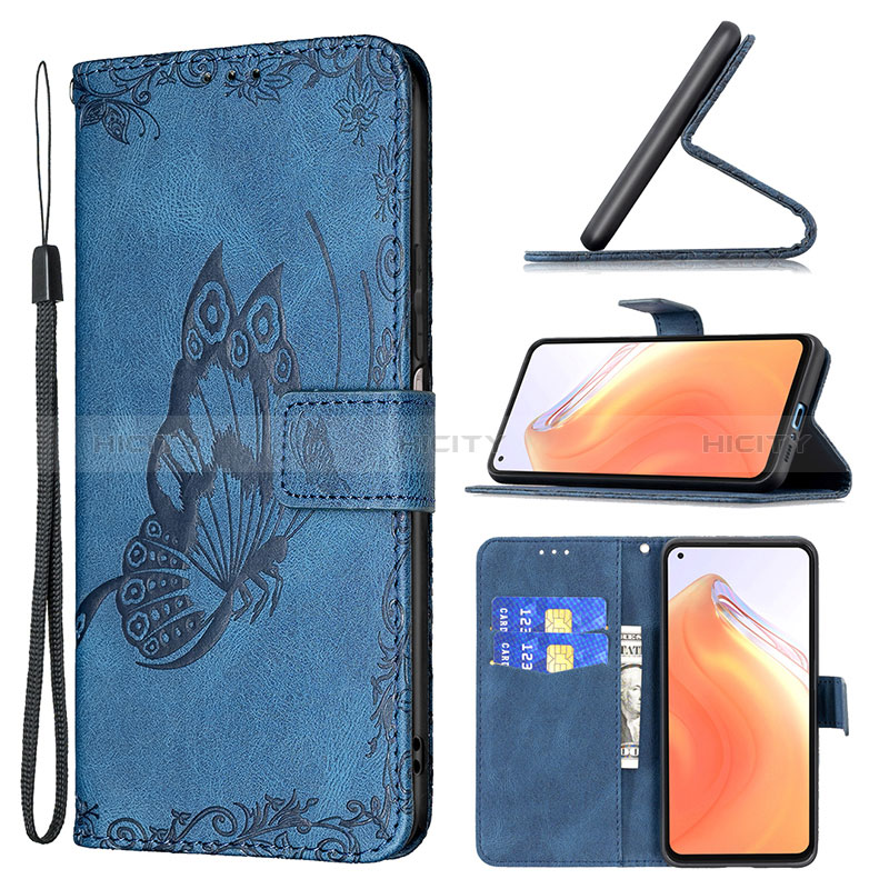 Coque Portefeuille Papillon Livre Cuir Etui Clapet B02F pour Xiaomi Redmi K30S 5G Plus