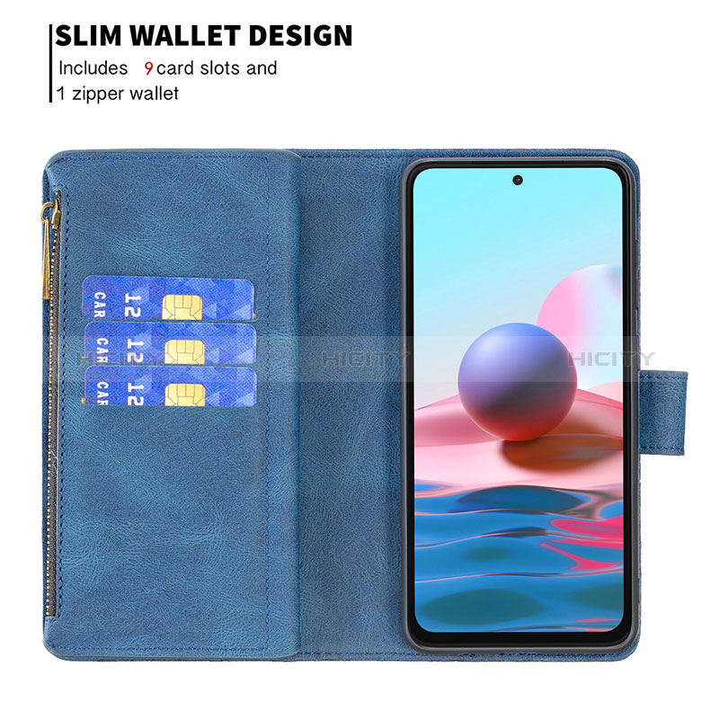 Coque Portefeuille Papillon Livre Cuir Etui Clapet B02F pour Xiaomi Redmi Note 10 4G Plus