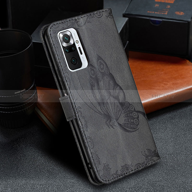 Coque Portefeuille Papillon Livre Cuir Etui Clapet B02F pour Xiaomi Redmi Note 10 Pro 4G Plus