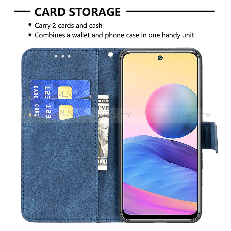 Coque Portefeuille Papillon Livre Cuir Etui Clapet B02F pour Xiaomi Redmi Note 10T 5G Plus