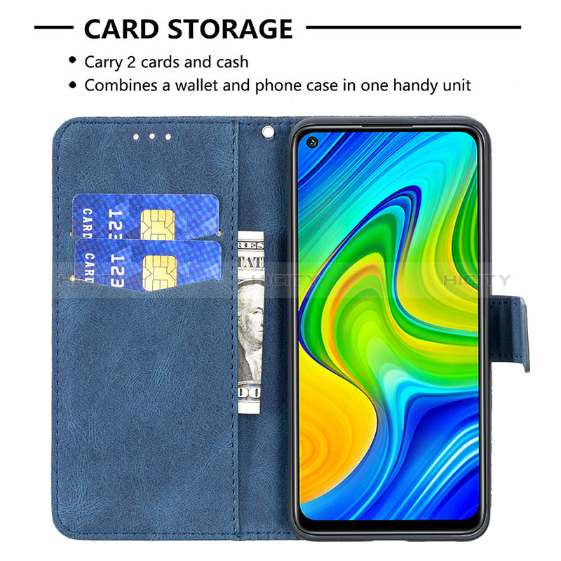 Coque Portefeuille Papillon Livre Cuir Etui Clapet B02F pour Xiaomi Redmi Note 9 Plus