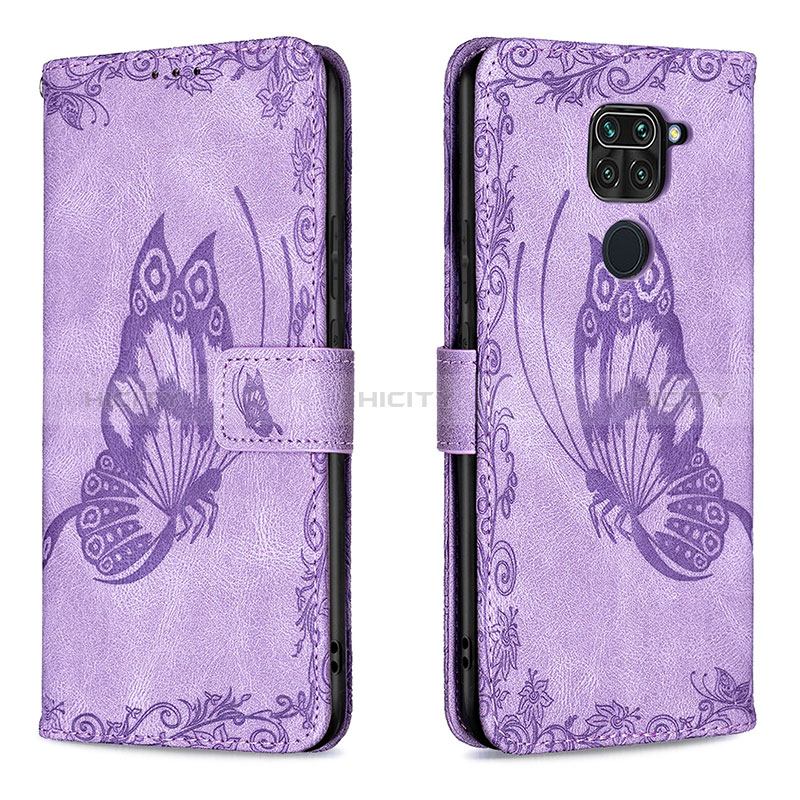 Coque Portefeuille Papillon Livre Cuir Etui Clapet B02F pour Xiaomi Redmi Note 9 Plus