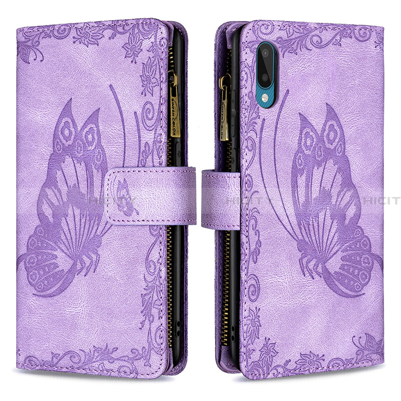 Coque Portefeuille Papillon Livre Cuir Etui Clapet B03F pour Samsung Galaxy A02 Plus