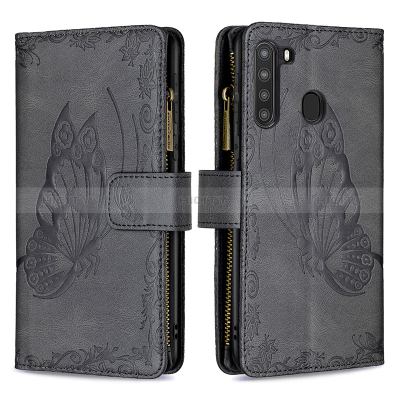 Coque Portefeuille Papillon Livre Cuir Etui Clapet B03F pour Samsung Galaxy A21 Plus