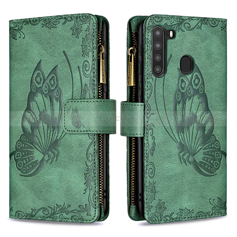 Coque Portefeuille Papillon Livre Cuir Etui Clapet B03F pour Samsung Galaxy A21 Plus