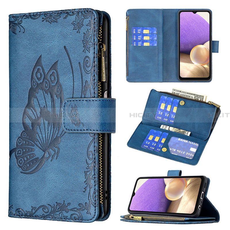 Coque Portefeuille Papillon Livre Cuir Etui Clapet B03F pour Samsung Galaxy A32 4G Plus