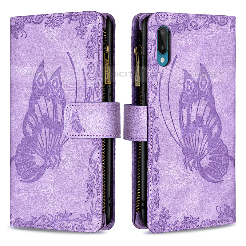 Coque Portefeuille Papillon Livre Cuir Etui Clapet B03F pour Samsung Galaxy M02 Plus