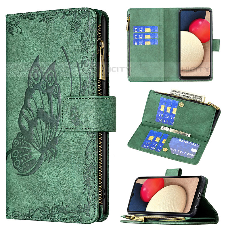 Coque Portefeuille Papillon Livre Cuir Etui Clapet B03F pour Samsung Galaxy M02s Plus