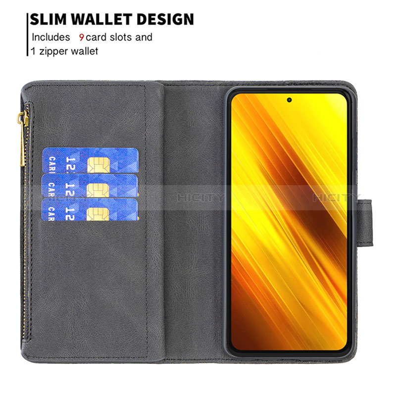 Coque Portefeuille Papillon Livre Cuir Etui Clapet B03F pour Xiaomi Poco X3 NFC Plus