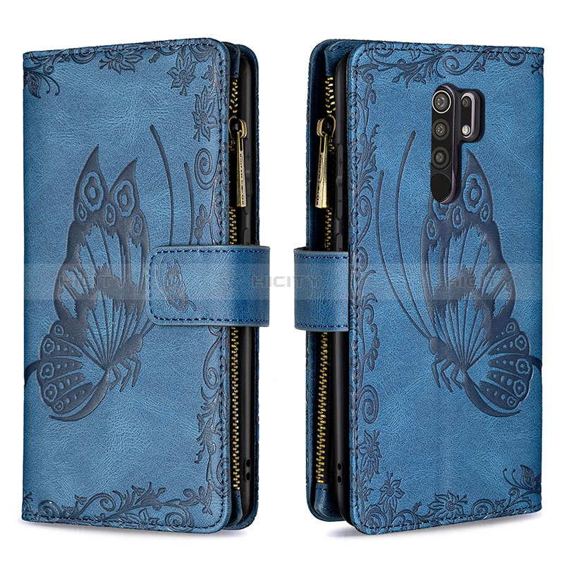 Coque Portefeuille Papillon Livre Cuir Etui Clapet B03F pour Xiaomi Redmi 9 Plus