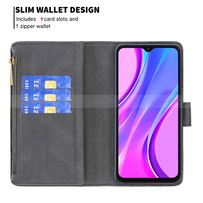 Coque Portefeuille Papillon Livre Cuir Etui Clapet B03F pour Xiaomi Redmi 9 Plus