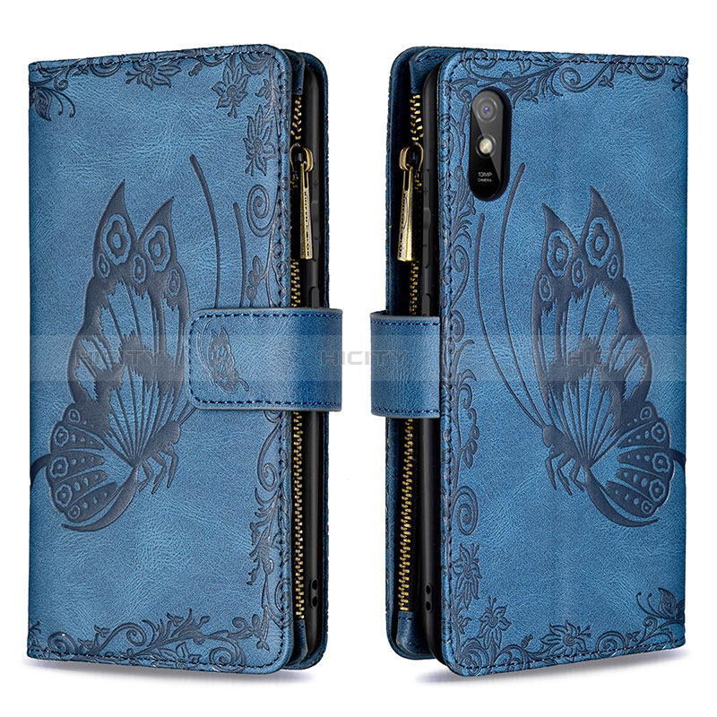 Coque Portefeuille Papillon Livre Cuir Etui Clapet B03F pour Xiaomi Redmi 9A Plus