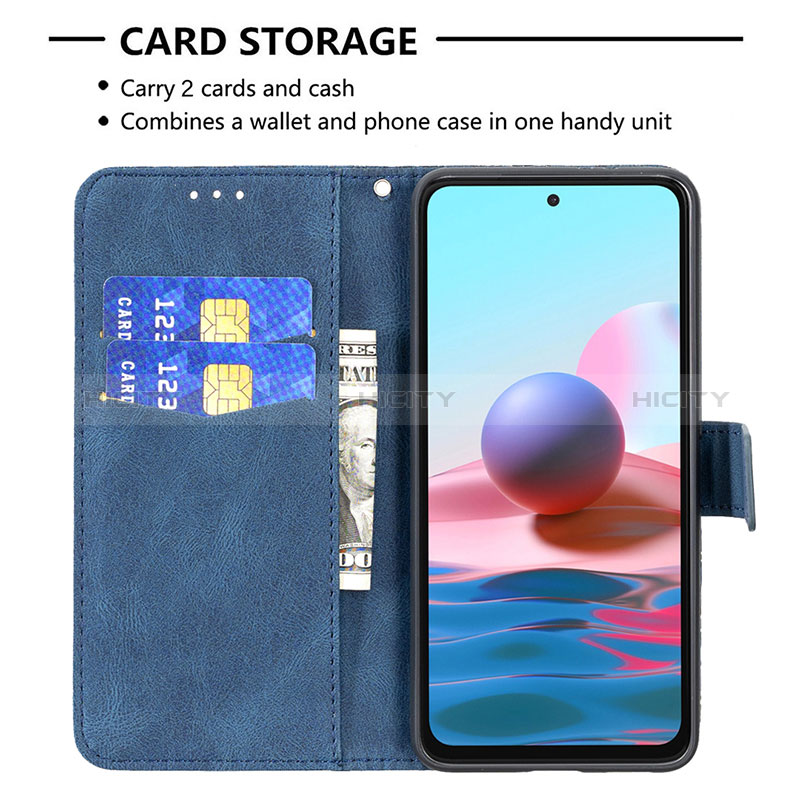 Coque Portefeuille Papillon Livre Cuir Etui Clapet B03F pour Xiaomi Redmi Note 10 4G Plus