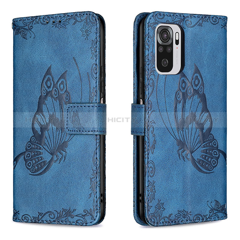 Coque Portefeuille Papillon Livre Cuir Etui Clapet B03F pour Xiaomi Redmi Note 10 4G Plus