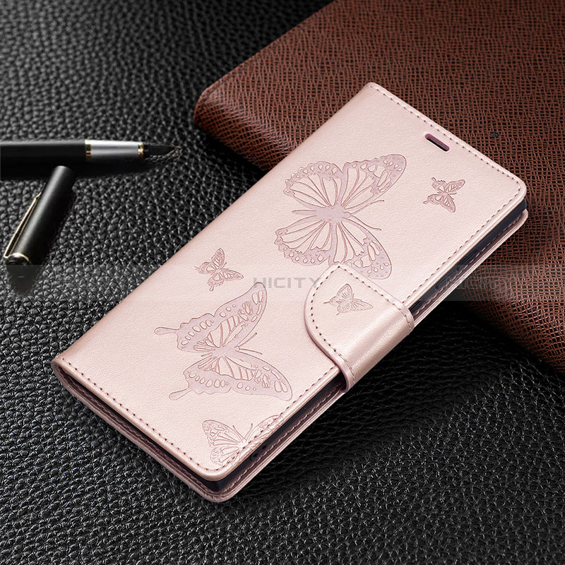 Coque Portefeuille Papillon Livre Cuir Etui Clapet B13F pour Samsung Galaxy S24 Ultra 5G Or Plus