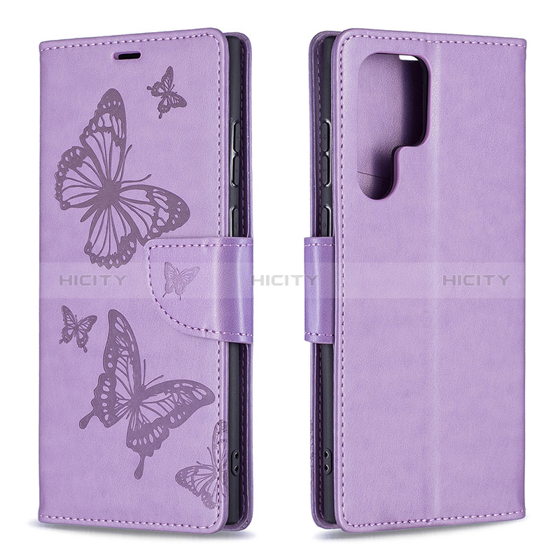 Coque Portefeuille Papillon Livre Cuir Etui Clapet B13F pour Samsung Galaxy S24 Ultra 5G Plus