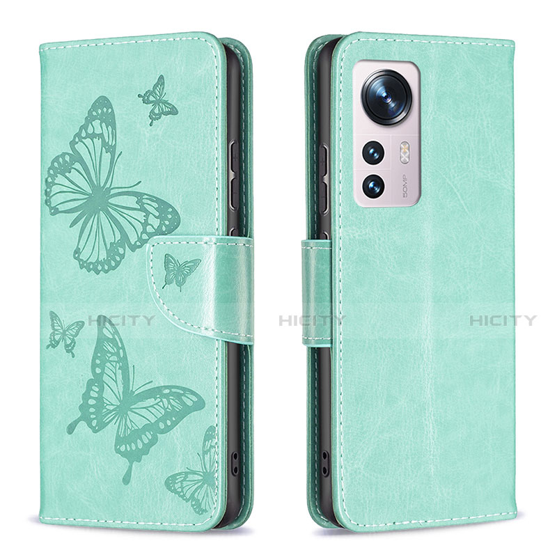 Coque Portefeuille Papillon Livre Cuir Etui Clapet B13F pour Xiaomi Mi 12 5G Plus