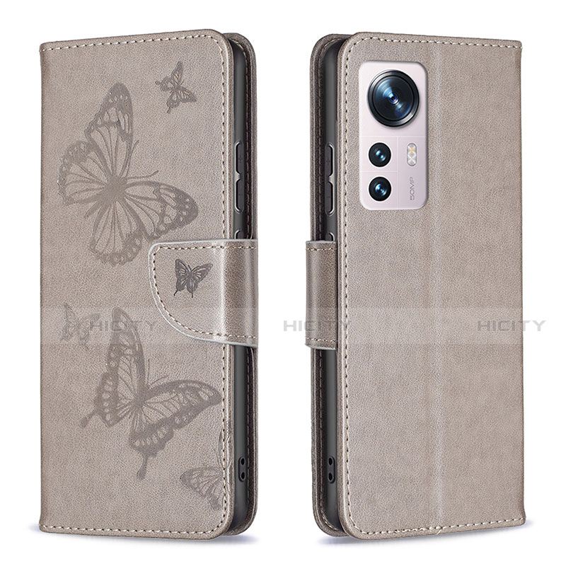 Coque Portefeuille Papillon Livre Cuir Etui Clapet B13F pour Xiaomi Mi 12 5G Plus