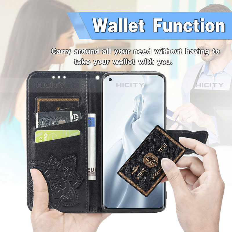 Coque Portefeuille Papillon Livre Cuir Etui Clapet L02 pour Xiaomi Mi 11 Lite 5G NE Plus