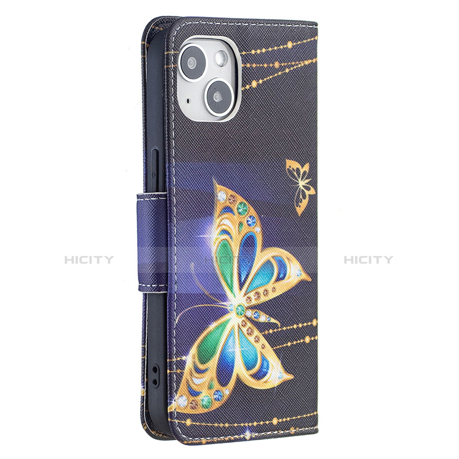 Coque Portefeuille Papillon Livre Cuir Etui Clapet L07 pour Apple iPhone 13 Mixte Plus