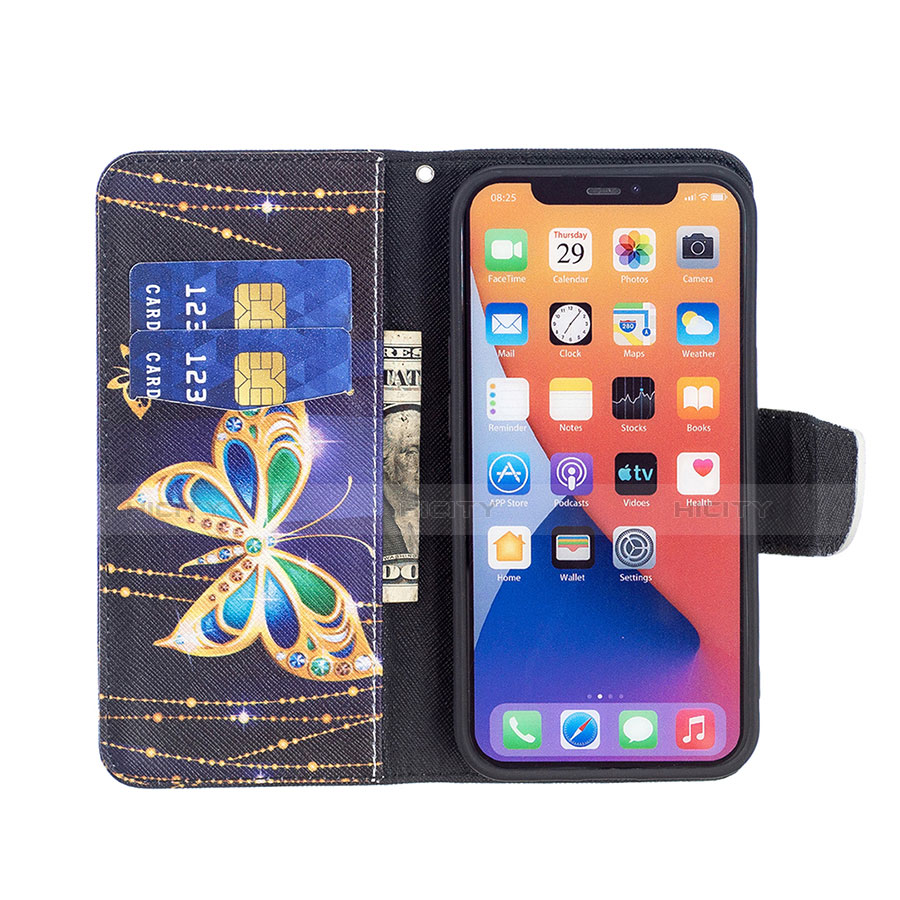 Coque Portefeuille Papillon Livre Cuir Etui Clapet L07 pour Apple iPhone 14 Plus Mixte Plus