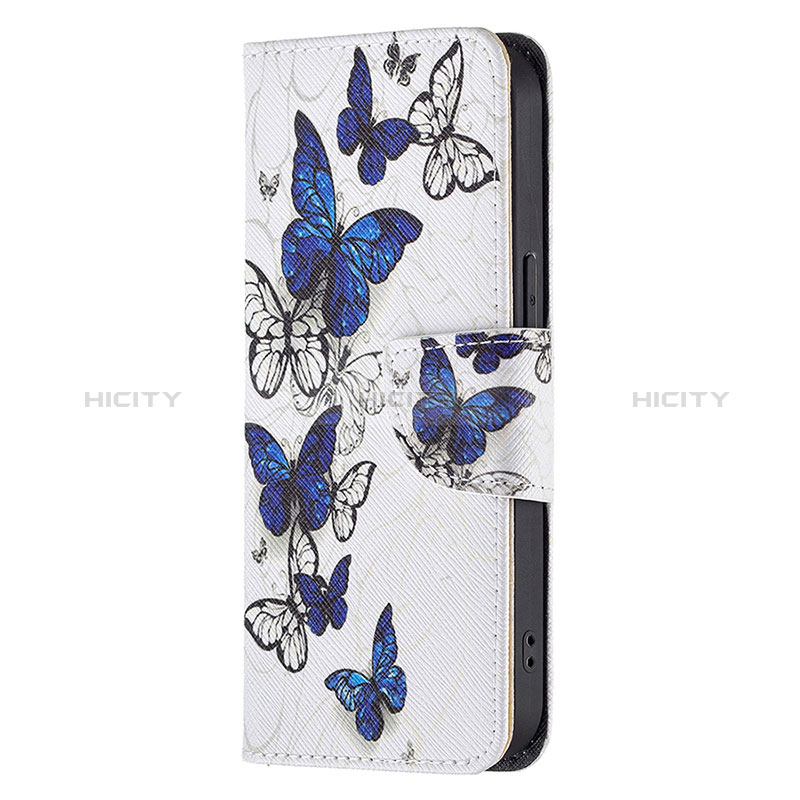 Coque Portefeuille Papillon Livre Cuir Etui Clapet L07 pour Apple iPhone 14 Pro Blanc Plus