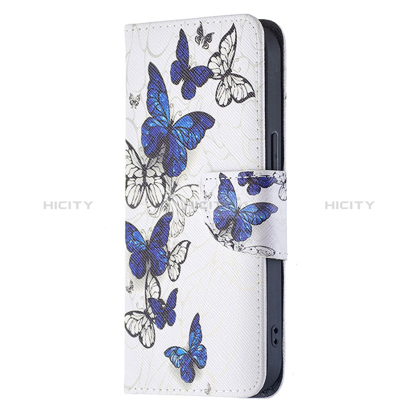 Coque Portefeuille Papillon Livre Cuir Etui Clapet L07 pour Apple iPhone 15 Rose Plus