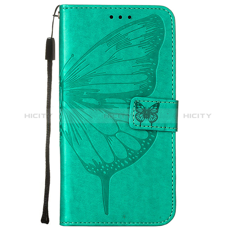 Coque Portefeuille Papillon Livre Cuir Etui Clapet L10 pour Apple iPhone 14 Pro Max Vert Plus