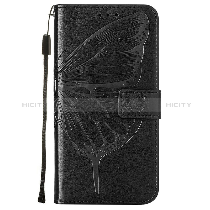 Coque Portefeuille Papillon Livre Cuir Etui Clapet L10 pour Apple iPhone 15 Noir Plus