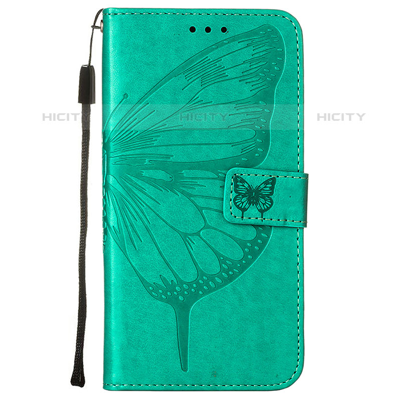 Coque Portefeuille Papillon Livre Cuir Etui Clapet L10 pour Apple iPhone 15 Pro Max Vert Plus