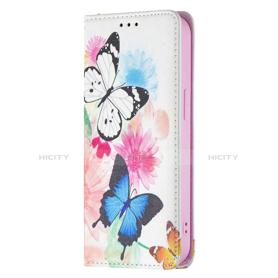 Coque Portefeuille Papillon Livre Cuir Etui Clapet pour Apple iPhone 14 Plus Rose Plus