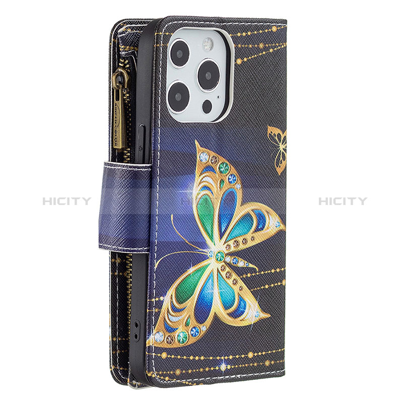 Coque Portefeuille Papillon Livre Cuir Etui Clapet pour Apple iPhone 14 Pro Max Mixte Plus