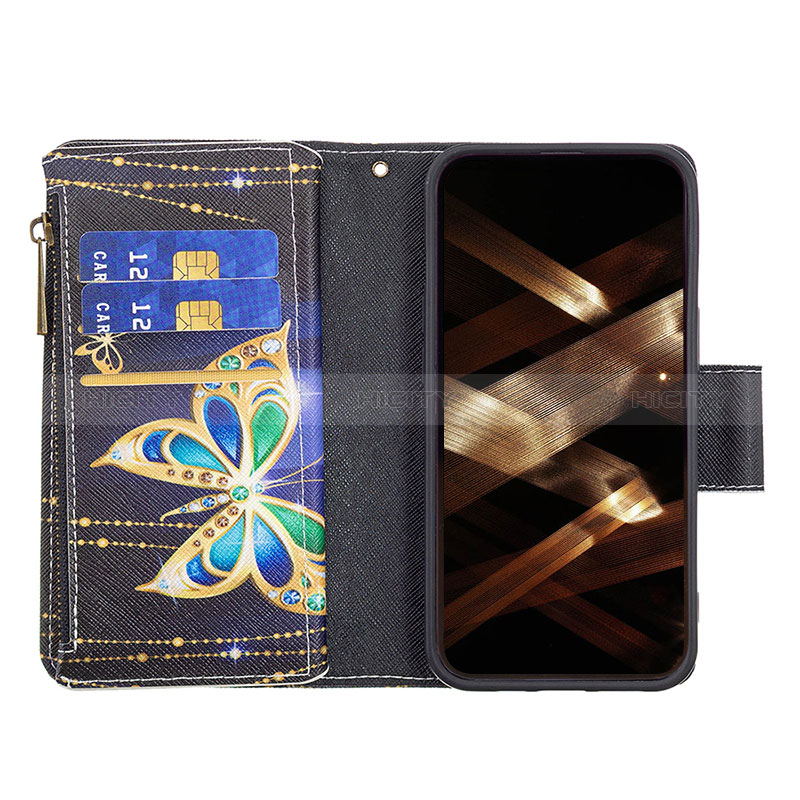 Coque Portefeuille Papillon Livre Cuir Etui Clapet pour Apple iPhone 14 Pro Max Mixte Plus