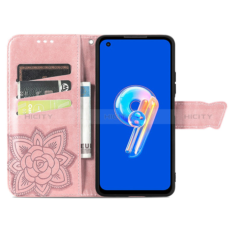 Coque Portefeuille Papillon Livre Cuir Etui Clapet pour Asus Zenfone 9 Plus