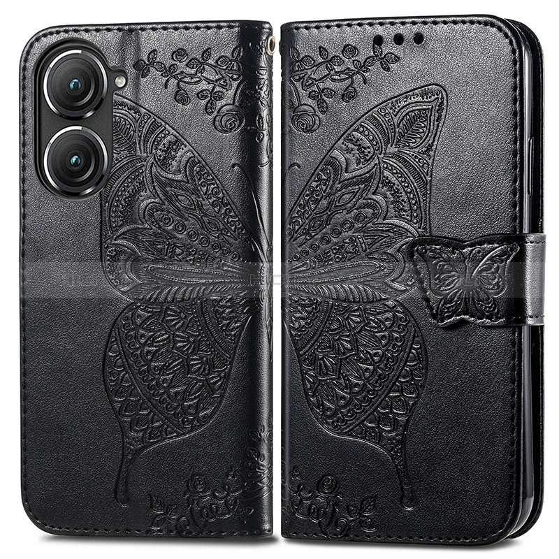 Coque Portefeuille Papillon Livre Cuir Etui Clapet pour Asus Zenfone 9 Plus