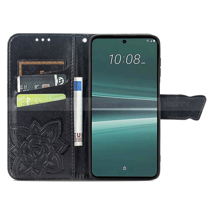 Coque Portefeuille Papillon Livre Cuir Etui Clapet pour HTC U23 5G Plus