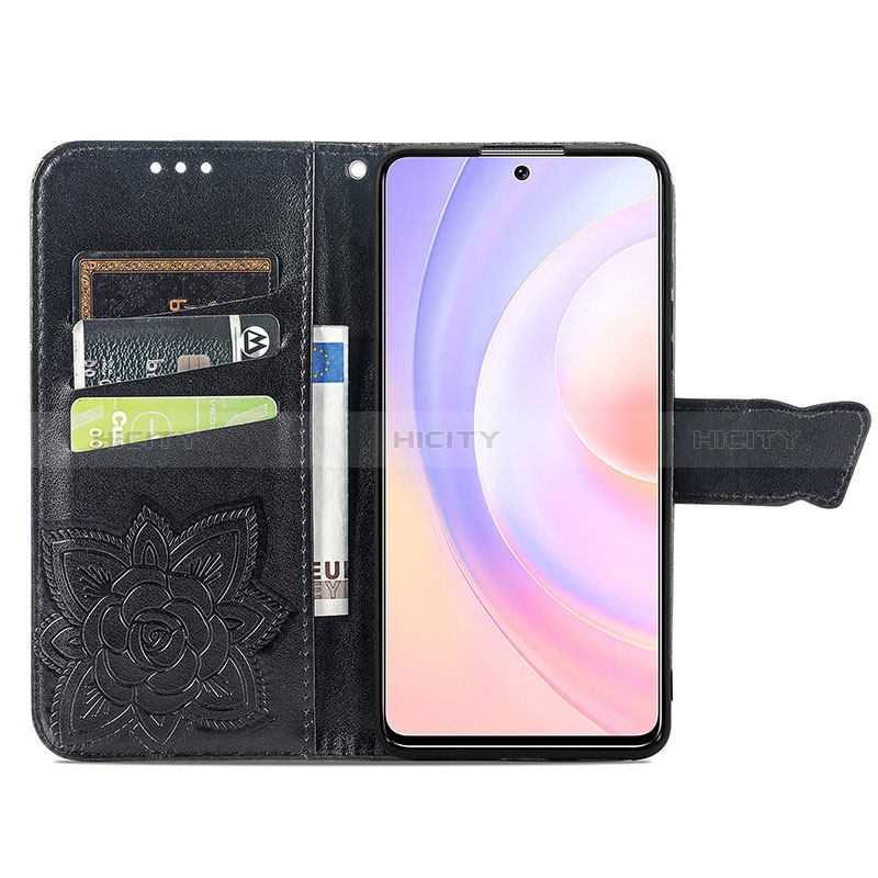 Coque Portefeuille Papillon Livre Cuir Etui Clapet pour Huawei Honor 50 SE 5G Plus