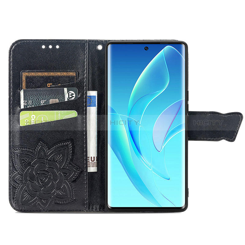 Coque Portefeuille Papillon Livre Cuir Etui Clapet pour Huawei Honor 60 5G Plus