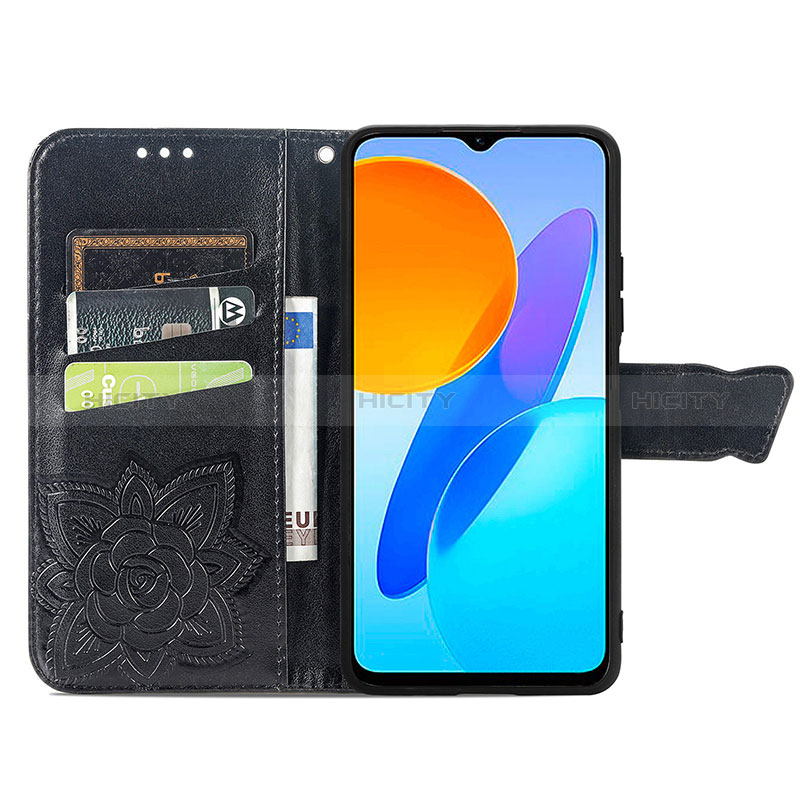 Coque Portefeuille Papillon Livre Cuir Etui Clapet pour Huawei Honor 70 Lite 5G Plus