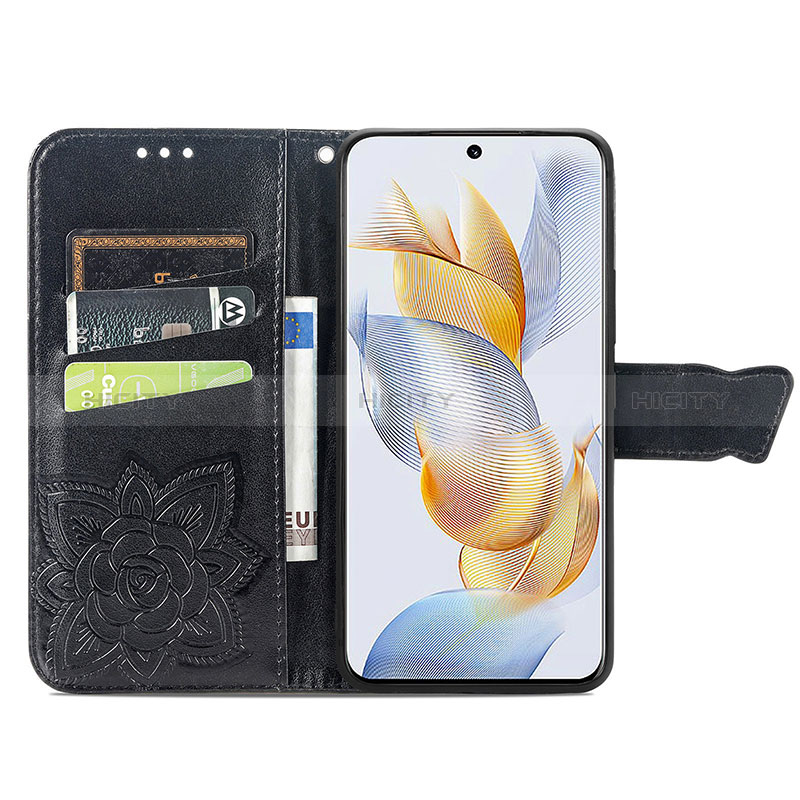 Coque Portefeuille Papillon Livre Cuir Etui Clapet pour Huawei Honor 90 5G Plus