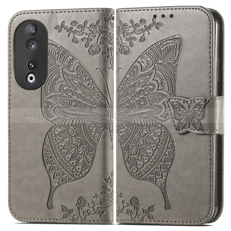 Coque Portefeuille Papillon Livre Cuir Etui Clapet pour Huawei Honor 90 5G Plus