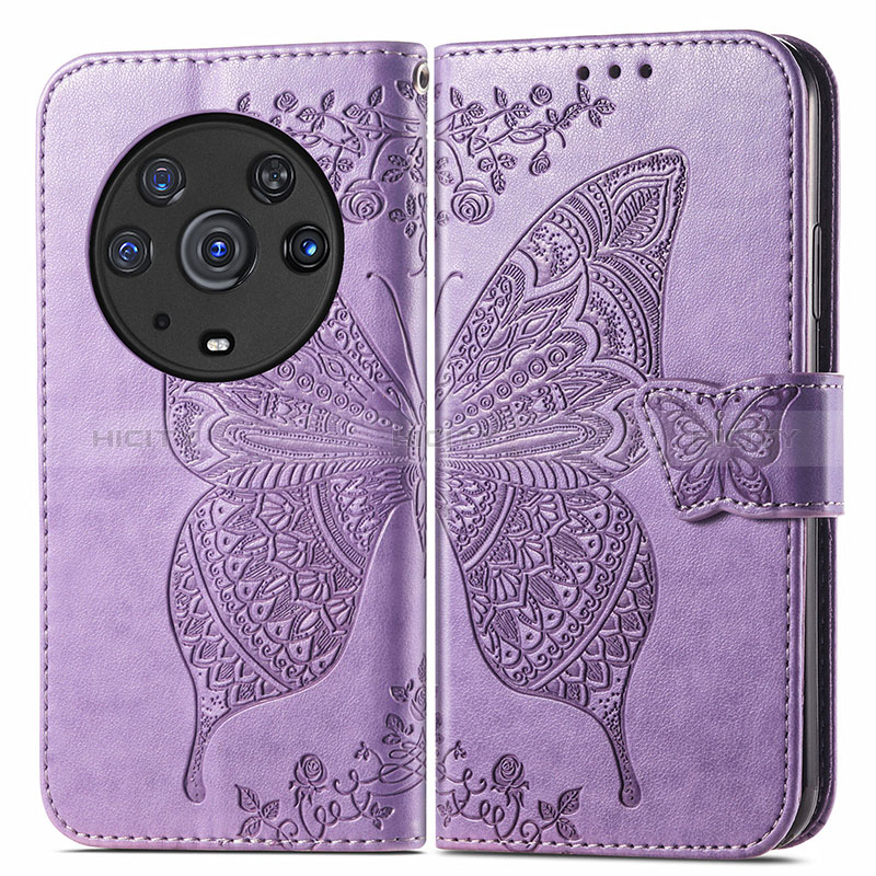 Coque Portefeuille Papillon Livre Cuir Etui Clapet pour Huawei Honor Magic3 Pro 5G Plus