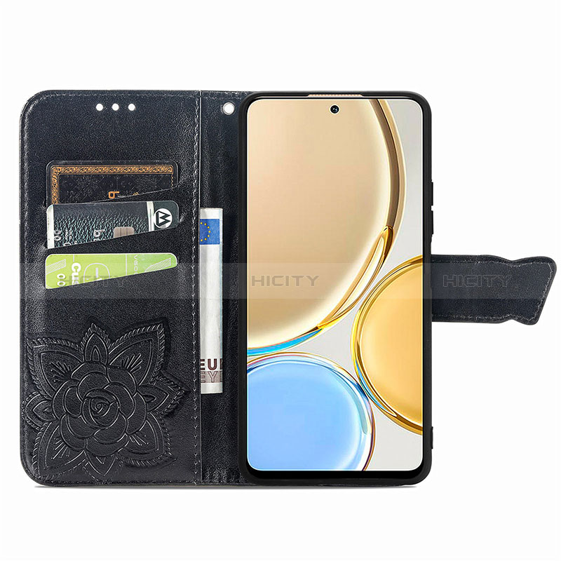 Coque Portefeuille Papillon Livre Cuir Etui Clapet pour Huawei Honor Magic4 Lite 5G Plus